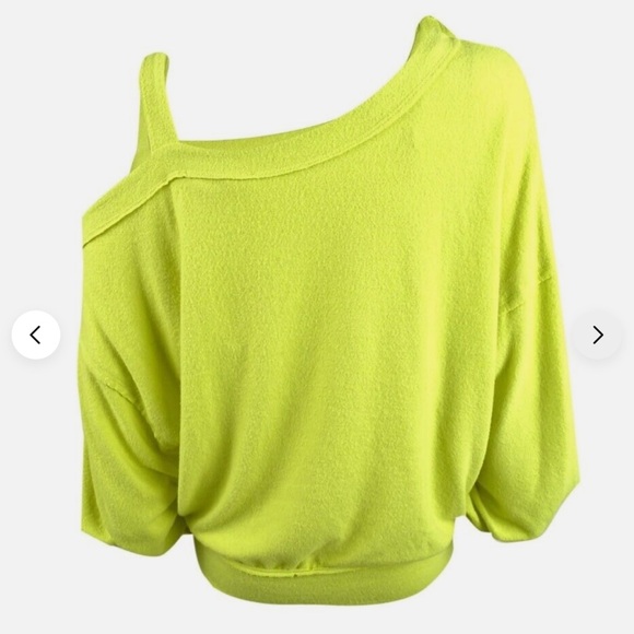 NWT Free People We the Free Flaunt It Top Small in Lemon Squeeze Yellow New - Picture 3 of 10